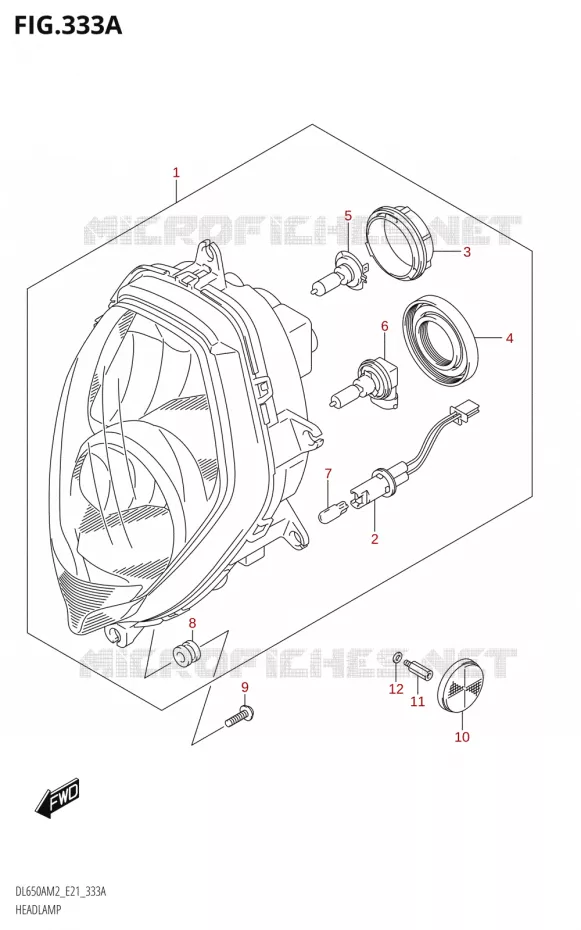 KOPLAMP Suzuki MOTO 650 V-STROM 2022  DL650AU M2 / DL650XAUE M2 (E21)