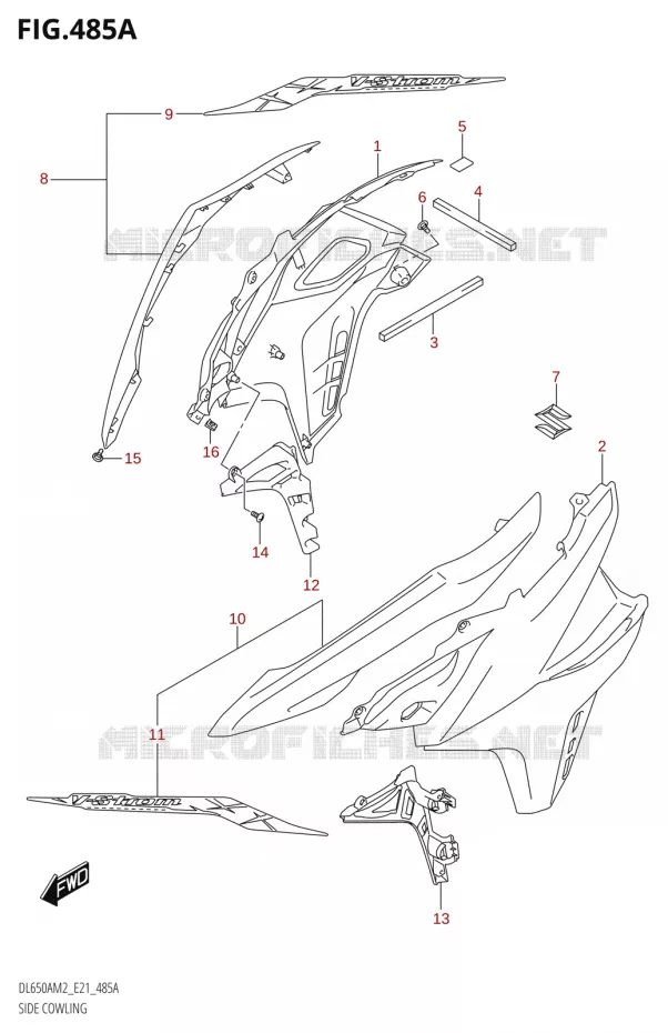 SIDE KUIPNG (DL650AM2 E21) Suzuki MOTO 650 V-STROM 2022  DL650AU M2 / DL650XAUE M2 (E21)