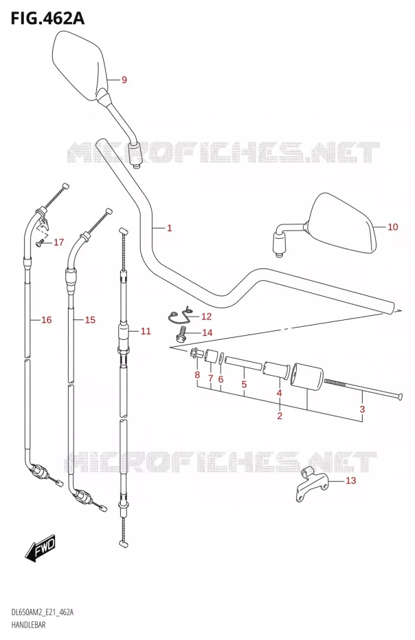 STUUR (DL650AM2 E21) Suzuki MOTO 650 V-STROM 2022  DL650AU M2 / DL650XAUE M2 (E21)