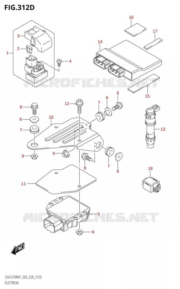 ELEKTRISCH (GSX-S750A,GSX-S750ZA:E33) Suzuki MOTO 750 GSX-S 2021  GSX-S750 / GSX-S750Z /​ GSX-S750A / ​GSX-S750ZA (E03 E28 )