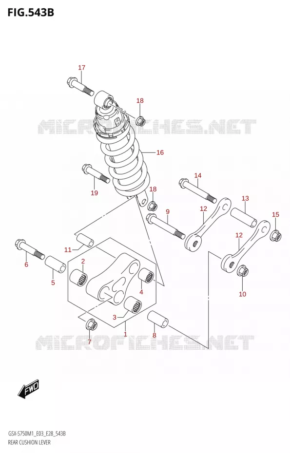 SCHOKBREKER AANEENSCHAKELING Suzuki MOTO 750 GSX-S 2021  GSX-S750 / GSX-S750Z /​ GSX-S750A / ​GSX-S750ZA (E03 E28 )