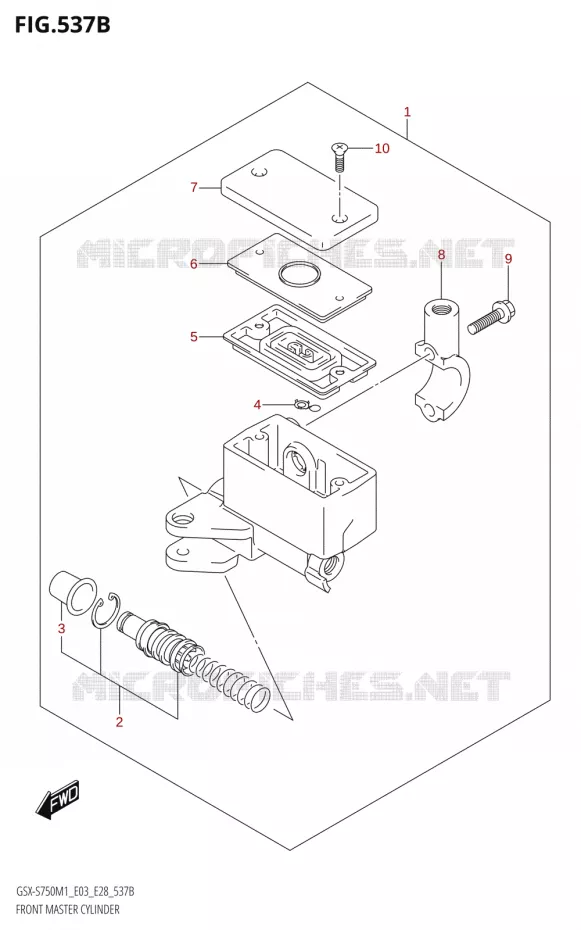 FRONT HOOFDREMCILINDER Suzuki MOTO 750 GSX-S 2021  GSX-S750 / GSX-S750Z /​ GSX-S750A / ​GSX-S750ZA (E03 E28 )