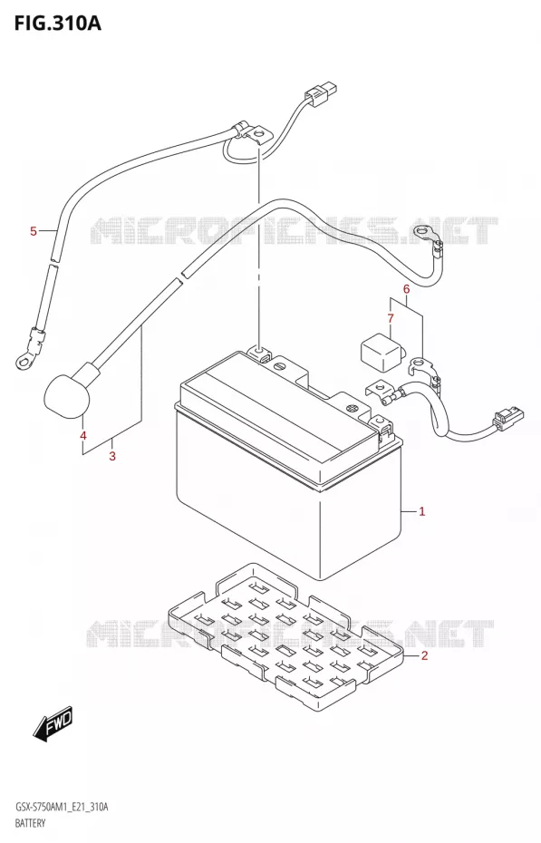 ACCU Suzuki MOTO 750 GSX-S 2021  GSX-S750A /​GSX-S750ZA M1 (E21)