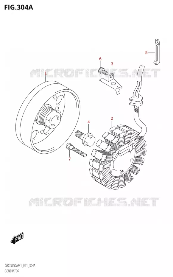 ALTERNATOR Suzuki MOTO 750 GSX-S 2021  GSX-S750A /​GSX-S750ZA M1 (E21)