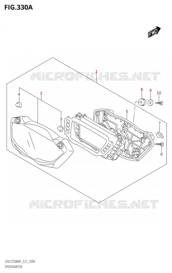 SNELHEIDSMETER Suzuki MOTO 750 GSX-S 2021  GSX-S750A /​GSX-S750ZA M1 (E21)