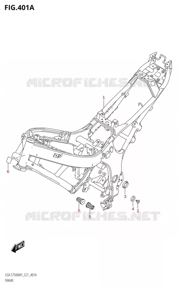FRAME Suzuki MOTO 750 GSX-S 2021  GSX-S750UQ / ​GSX-S750UQZ M1 (E21)