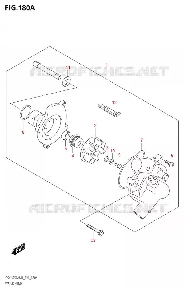 WATERPOMP Suzuki MOTO 750 GSX-S 2021  GSX-S750UQ / ​GSX-S750UQZ M1 (E21)