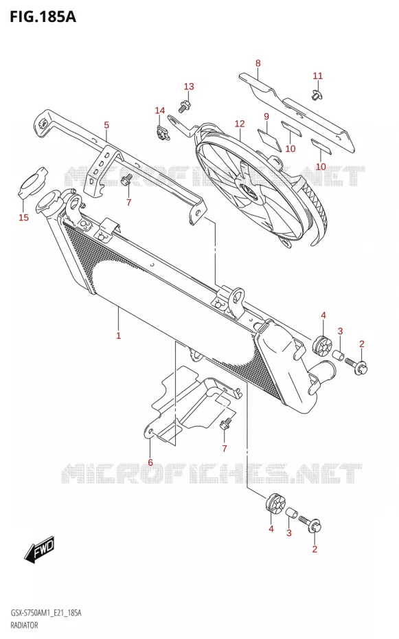 RADIATOR Suzuki MOTO 750 GSX-S 2021  GSX-S750UQ / ​GSX-S750UQZ M1 (E21)
