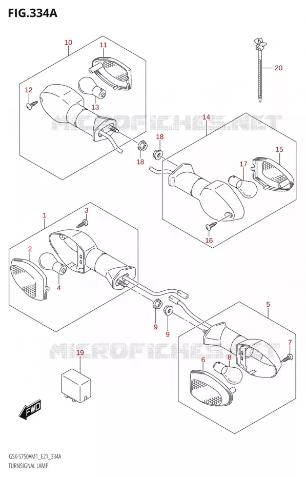 INDICATOREN Suzuki MOTO 750 GSX-S 2021  GSX-S750UQ / ​GSX-S750UQZ M1 (E21)