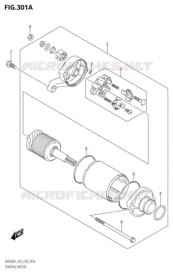 STARTMOTOR Suzuki MOTO 650 SV 2021  SV650 M1 (E03,E28,E33)