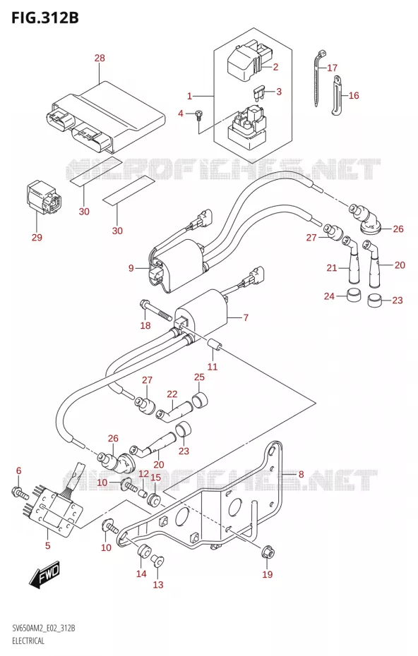 ELEKTRISCH Suzuki MOTO 650 SV 2022  SV650A M2 (E02,E19)