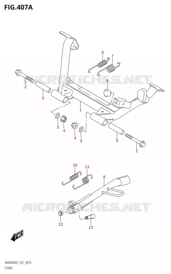 STAND Suzuki SCOOTER 400 BURGMAN 2022  AN400A M2 (E01)
