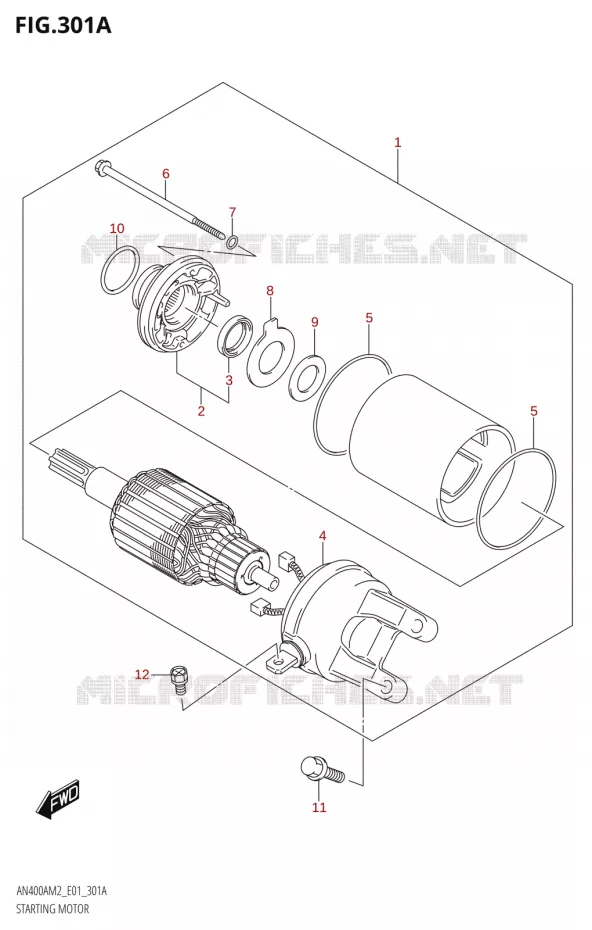 STARTMOTOR Suzuki SCOOTER 400 BURGMAN 2022  AN400A M2 (E01)