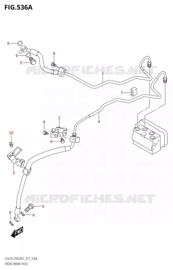 FRONT REMSLANG Suzuki MOTO 125 GSX-R 2021  GSX-R125RLZ M1 (P21)