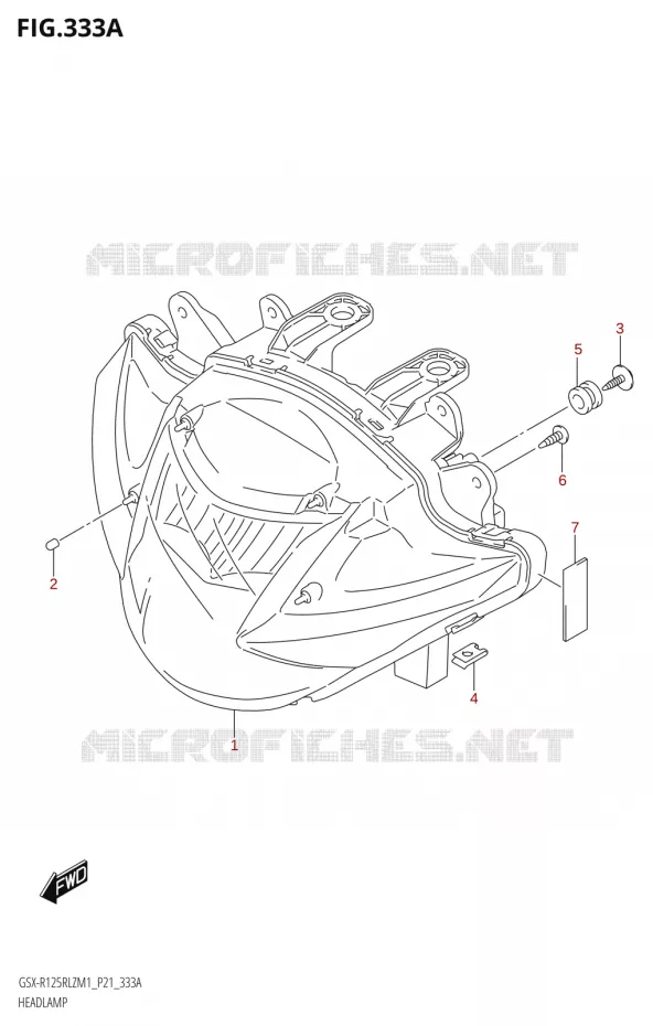 KOPLAMP Suzuki MOTO 125 GSX-R 2021  GSX-R125RLZ M1 (P21)