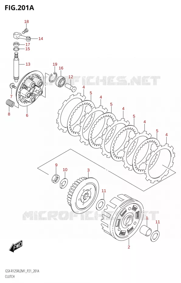 KOPPELING Suzuki MOTO 125 GSX-R 2021  GSX-R125RLZ M1 (P21)