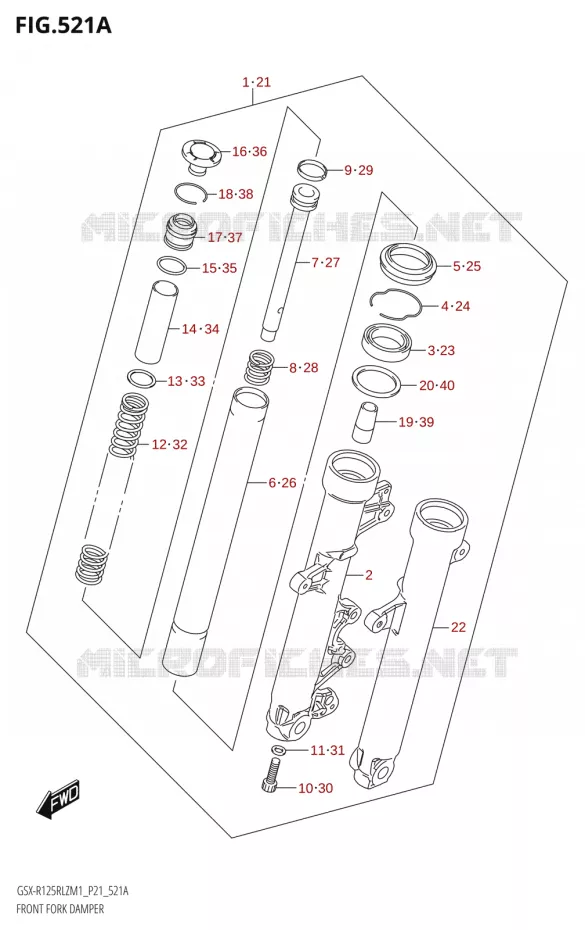 VOORVORK Suzuki MOTO 125 GSX-R 2021  GSX-R125RLZ M1 (P21)