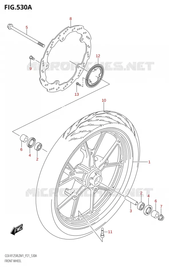 VOORWIEL Suzuki MOTO 125 GSX-R 2021  GSX-R125RLZ M1 (P21)