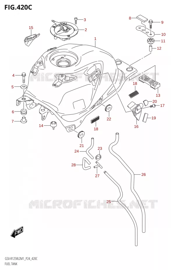 BENZINETANK Suzuki MOTO 125 GSX-R 2021  GSX-R125RLZ M1 (P24)