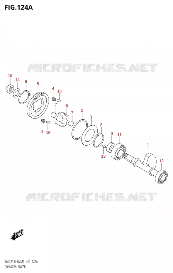 CRANK BALANCER Suzuki MOTO 125 GSX-R 2021  GSX-R125RLZ M1 (P24)