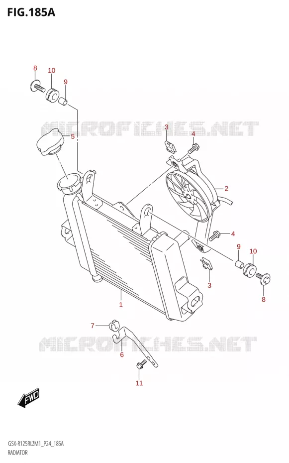 RADIATOR Suzuki MOTO 125 GSX-R 2021  GSX-R125RLZ M1 (P24)