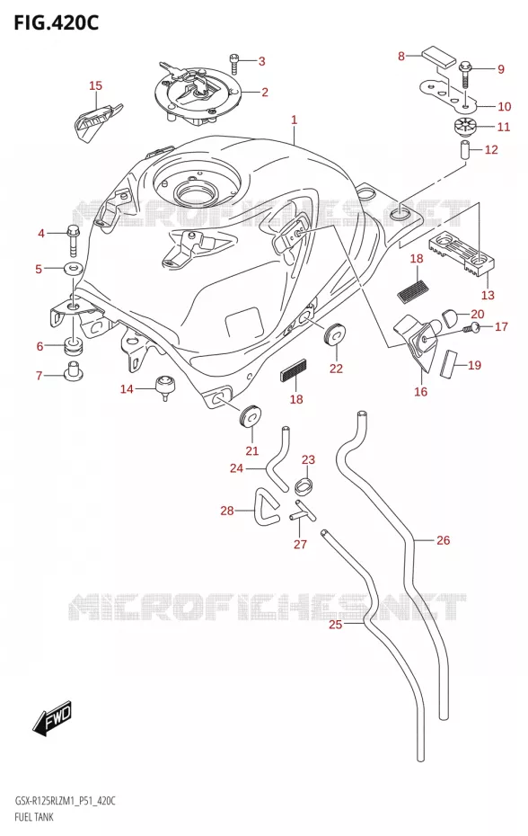 BENZINETANK Suzuki MOTO 125 GSX-R 2021  GSX-R125RLZ M1 (P51)
