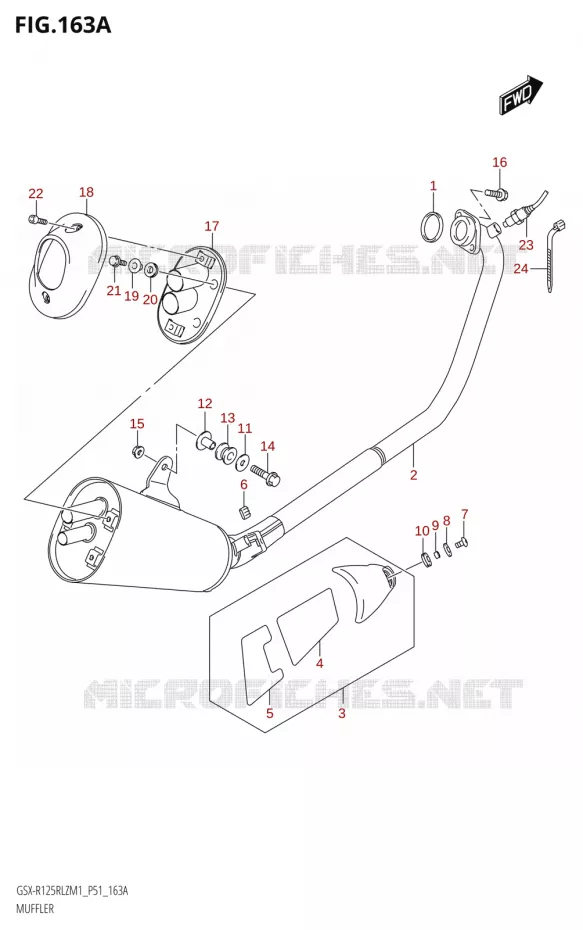 GELUIDDEMPER Suzuki MOTO 125 GSX-R 2021  GSX-R125RLZ M1 (P51)