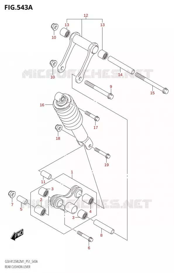 SCHOKBREKER AANEENSCHAKELING Suzuki MOTO 125 GSX-R 2021  GSX-R125RLZ M1 (P51)