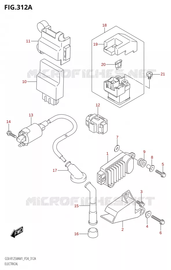 ELEKTRISCH Suzuki MOTO 125 GSX-R 2021  GSX-R125XA M1 (P24)