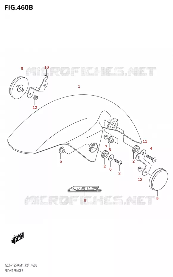FRONT FENDER Suzuki MOTO 125 GSX-R 2021  GSX-R125XA M1 (P24)