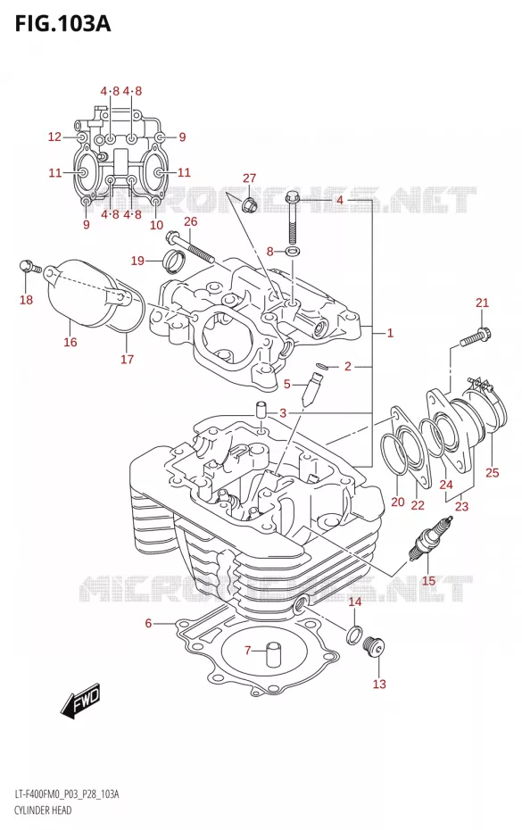 CILINDERKOP Suzuki QUAD 400 KINGQUAD 2020  LT-F400F (P03)