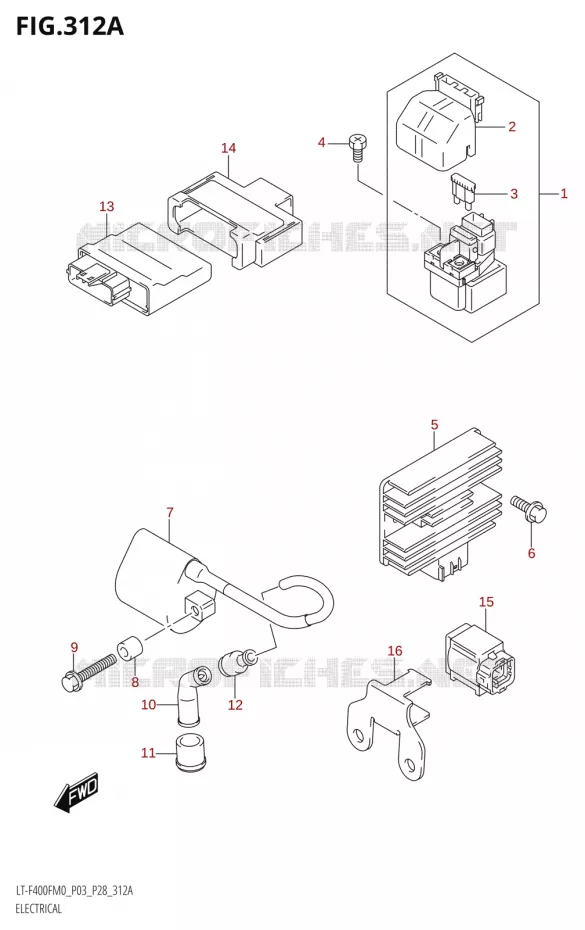 ELEKTRISCH Suzuki QUAD 400 KINGQUAD 2020  LT-F400F (P03)