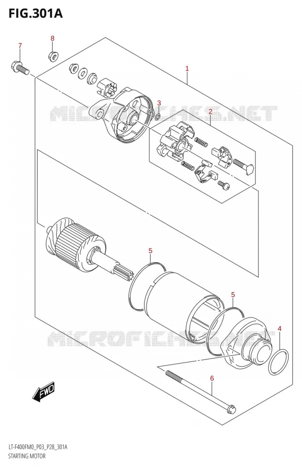 STARTMOTOR Suzuki QUAD 400 KINGQUAD 2020  LT-F400F (P03)