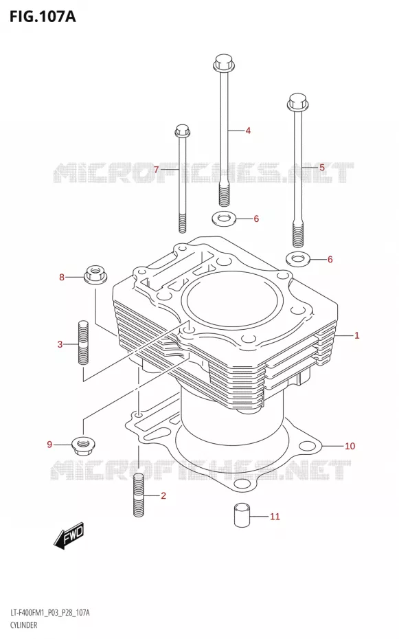 CILINDER Suzuki QUAD 400 KINGQUAD 2021  LT-F400F M1 (P03)