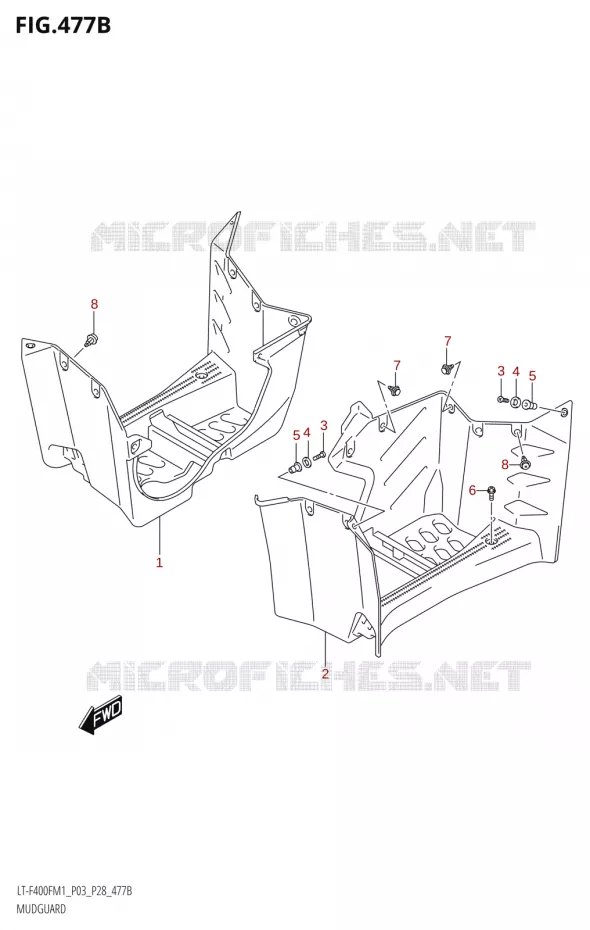 SPATBORD Suzuki QUAD 400 KINGQUAD 2021  LT-F400F M1 (P03)