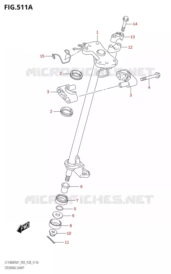 STUURKOLOM Suzuki QUAD 400 KINGQUAD 2021  LT-F400F M1 (P03)