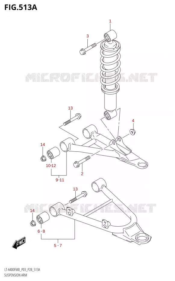 SCHOKDEMPER - VORKBEEN Suzuki QUAD 400 KINGQUAD 2020  LT-F400FZ M0 (P03)