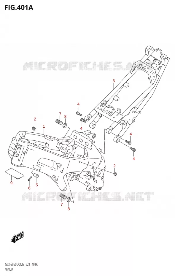 FRAME Suzuki MOTO 950 GSX-S 2022  GSX-S950UQM2 (E21)