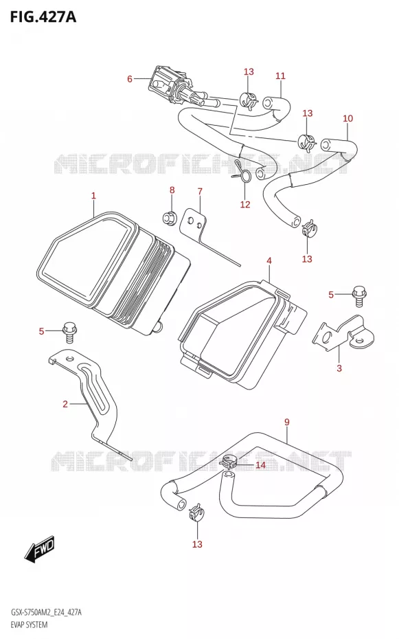 FUEL EVAP SYSTEM Suzuki MOTO 750 GSX-S 2022  GSX-S750A M2