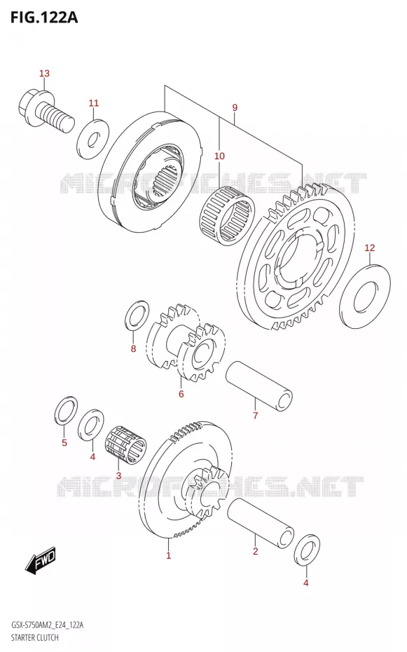STARTMOTOR KOPPELINGS Suzuki MOTO 750 GSX-S 2022  GSX-S750A M2