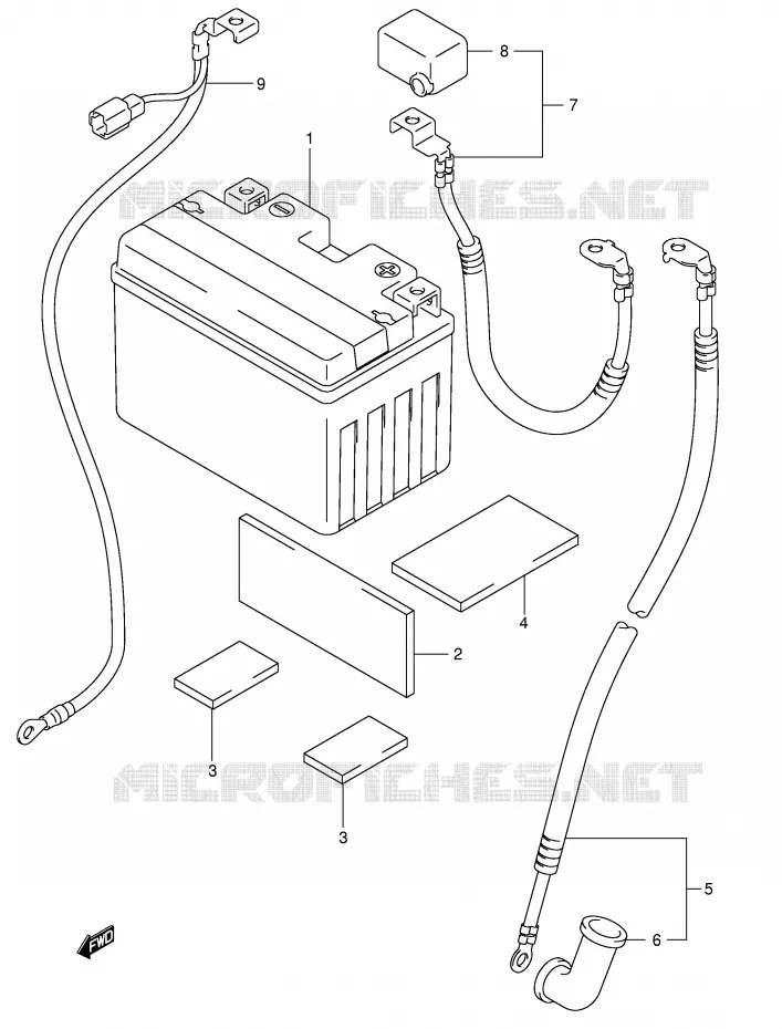 ACCU Suzuki MOTO 650 SV 1999  SV650UX(E2)