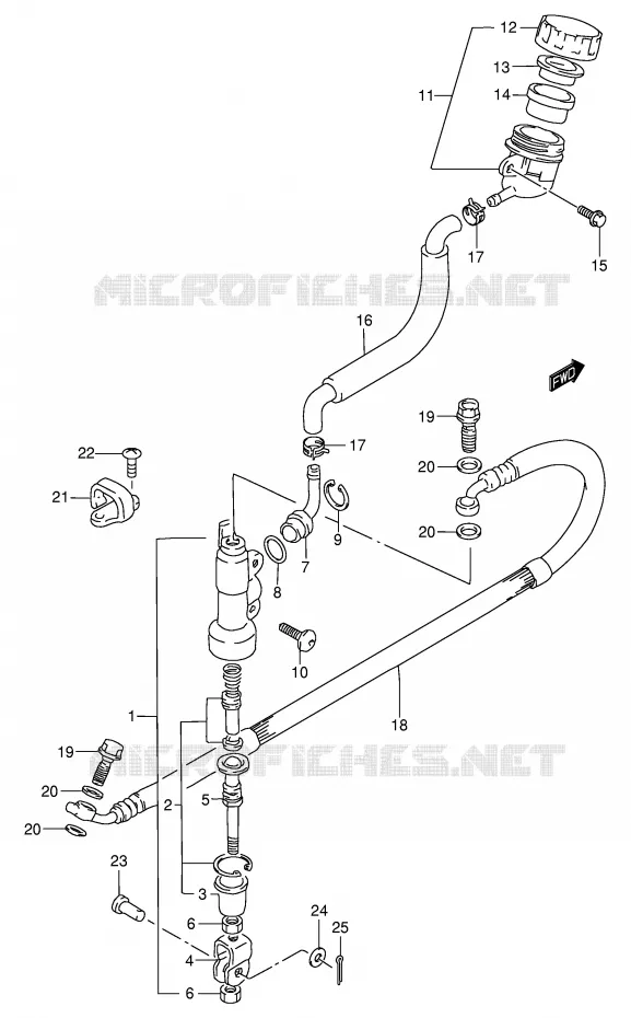 ACHTER HOOFDREMCILINDER (MODELE K2/K3/K4) Suzuki MOTO 85 RM 2003  RM85K3(P3/P28)