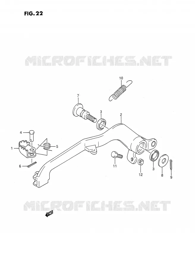 ACHTERREM Suzuki MOTO 250 RMX 1993  RMX250P(E3)