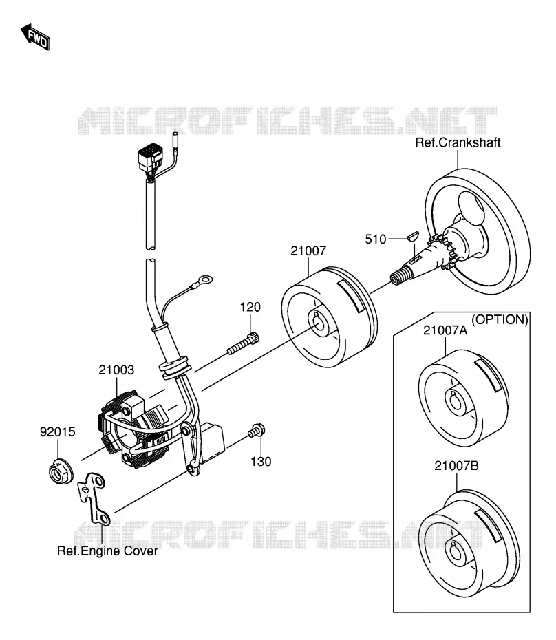 ALTERNATOR Suzuki MOTO 250 RM-Z 2005  RM-Z250K5(E19)