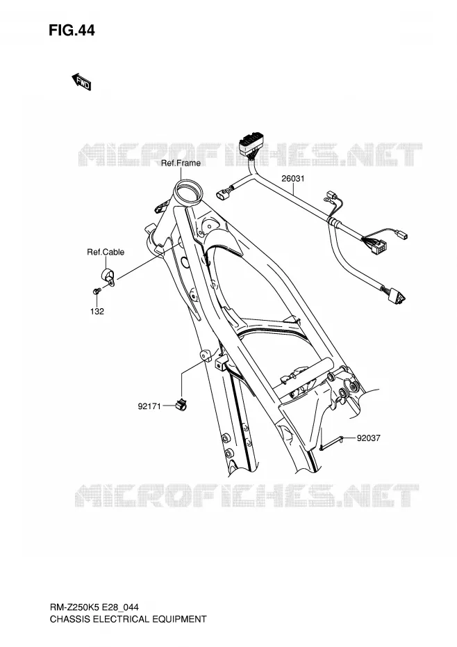 BEDRADING - ACCU Suzuki MOTO 250 RM-Z 2005  RM-Z250K5(E28)