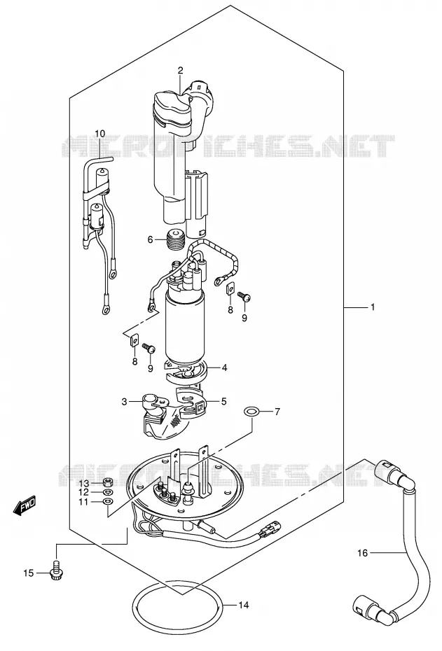 BENZINE POMP (MODELE K5) Suzuki MOTO 1000 SV 2003  SV1000S2K3(E2)