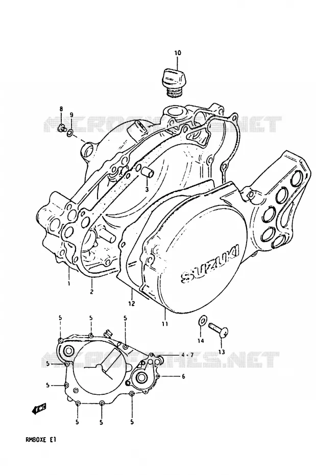 CASING Suzuki MOTO 80 RM 1983  RM80XD(D/E)