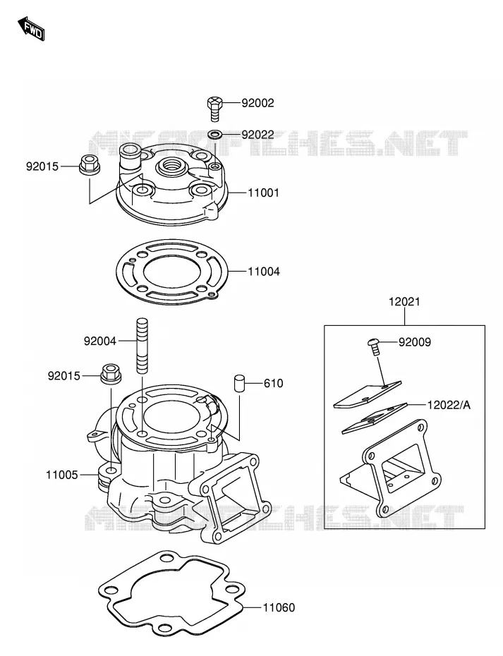 CILINDERKOP / CILINDER Suzuki MOTO 65 RM 2003  RM65K3(E28)