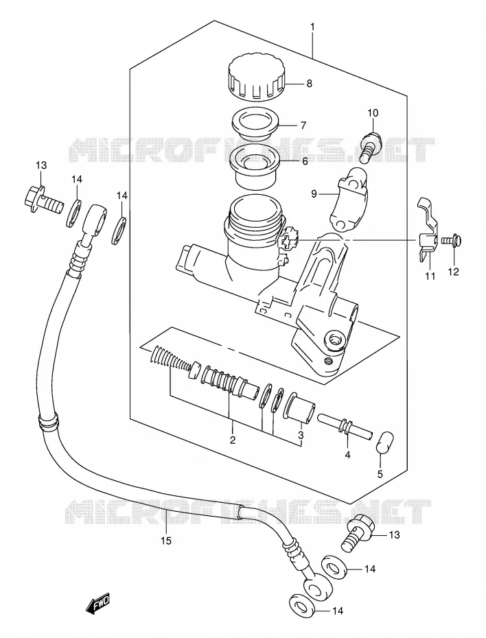 CLUTCH HOOFDREMCILINDER Suzuki MOTO 1000 TL-R 2000  TL1000RY(E2)