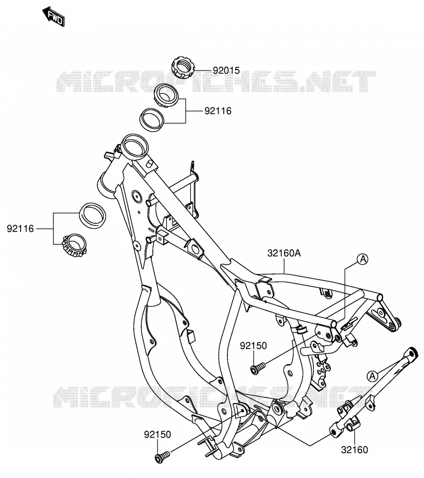 FRAME Suzuki MOTO 65 RM 2004  RM65K4(E21)